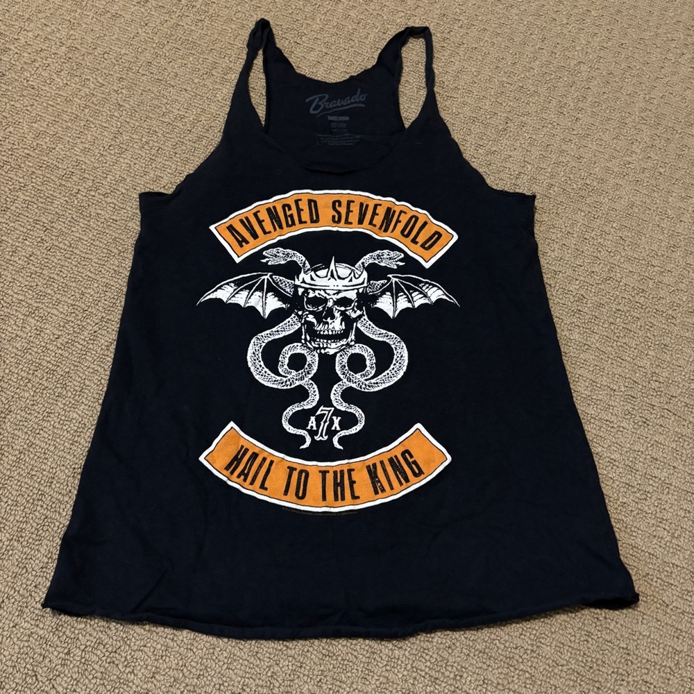 Bravado Black and Orange Avenged Sevenfold Tank Top